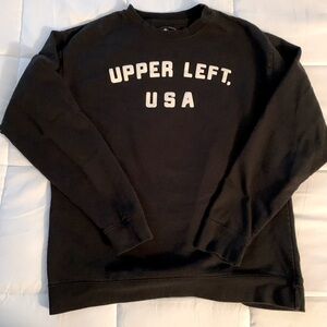 Upper Left USA PNW black crew neck sweater - size L